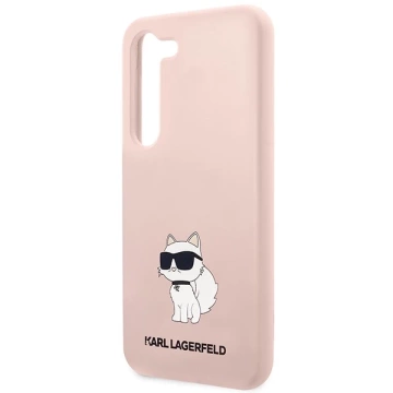 Pevné puzdro Karl Lagerfeld KLHCS23MSNCHBCP pre Samsung Galaxy S23 Plus S916 zo silikónovej chupette