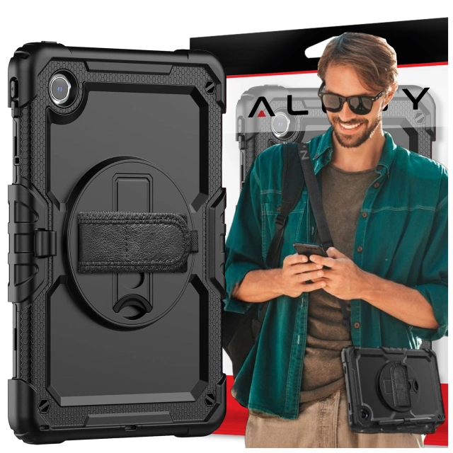 Etui pancerne 360 z miejscem na rysik do Lenovo K11/ K11E 11” / M11 10.95" 11" TB330FU TB330XU TB331FC Alogy Pirate 360 Case obudowa na tablet Czarne