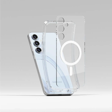 Puzdro Ringke Fusion Magnetic MagSafe pre Samsung Galaxy s24 FE Clear Transparent
