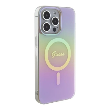 Etui Guess GUHMP15XHITSP pro iPhone 15 Pro Max 6,7" różowy/růžový pevný obal IML Iridescent MagSafe