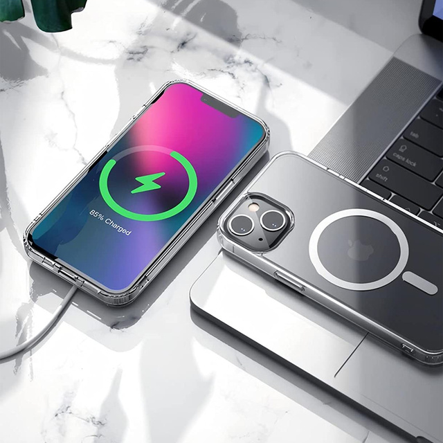 Puzdro MagSafe Alogy Ultra Slim Mag pre Qi nabíjačky pre iPhone 13 Mini Transparent