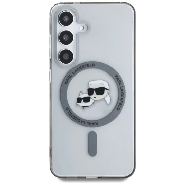 Etui Karl Lagerfeld Button Karl & Choupette MagSafe do Samsung Galaxy S25 Czarny
