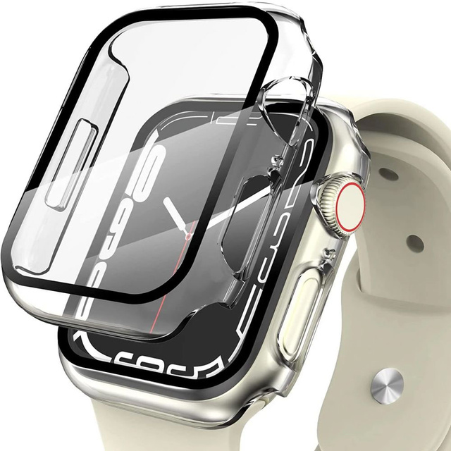 Skleněné pouzdro pro chytré hodinky Defense360 Krycí sklo pro Apple Watch 7 41mm čiré