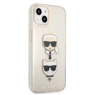Karl Lagerfeld KLHCP13SKCTUGLGO iPhone 13 mini 5,4" złoty/gold Hardcase Glitter Karl`s