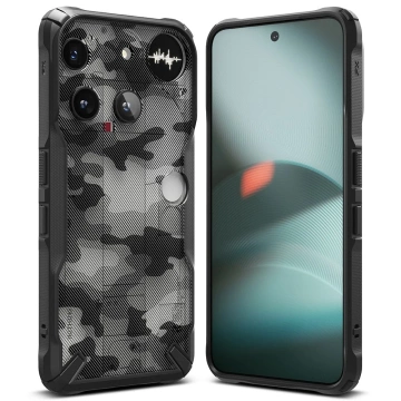Etui Ringke Fusion X Camo Black do Nothing Phone 3, pancerne