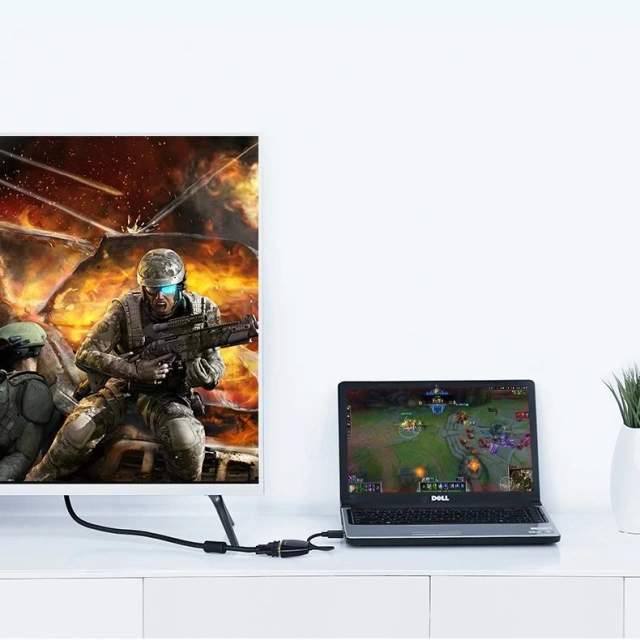 UGREEN cable cable adapter unidirectional adapter from HDMI (male) to VGA (female) FHD black (MM105 40253)