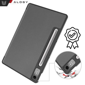 Ochranné puzdro pre tablet Lenovo Tab P12 12.7 TB-370, puzdro Alogy Book Cover Case, sivé