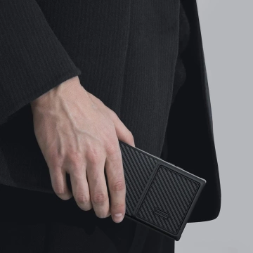 Nillkin Synthetic Fiber S Case pro Samsung Galaxy S23 Ultra, kryt fotoaparátu, černý