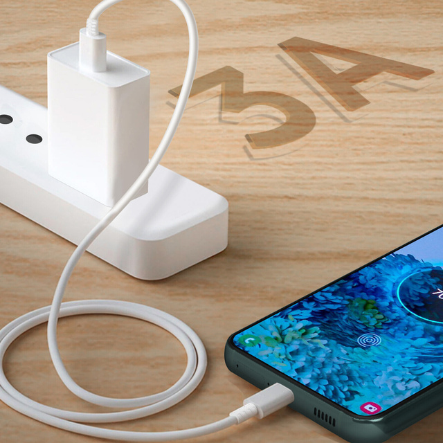 Original Samsung USB-C-auf-USB-C-Kabel EP-DW767 zum Aufladen, 1,8 m, 3 A, 25 W/45 W, Weiß