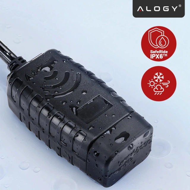 Alogy MotoCharge Pro™ Motorradladegerät mit Display, 36 W PD QC 3.0 Schnellladung, USB-A- und USB-C-Anschlüsse, wasserdicht und robust, Schwarz
