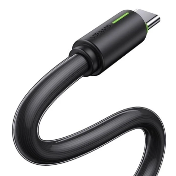 Kábel USAMS SJ734 USB-C na USB-C 1 m, 60 W, čierny, séria YU, odolný a rýchly
