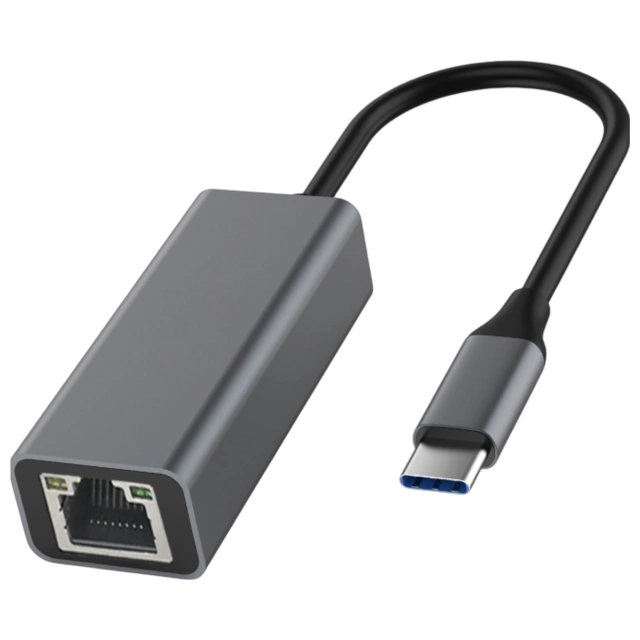 Адаптер USB-C до Ethernet, адаптер Alogy LAN RJ45 GIGABIT 1000MBPS чорний