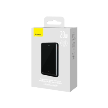 Baseus Magnetic Bracket 10000mAh 20W power banka s MagSafe - modrý USB-C kábel 60W 0,5m