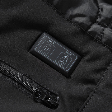 Vyhřívaná vyhřívaná elektrická bunda Unisex velikost XL zimní s kapucí HJ2 Mozos černá