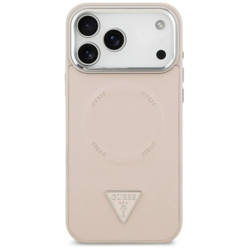 Etui Guess Triangle Logo MagSafe na iPhone 17 Pro Max - Różowe