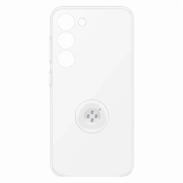 Pouzdro Samsung Clear Gadget Case pro Samsung Galaxy S23 krycí stojánek na kroužek průhledný
