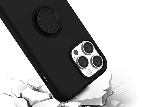 Силіконовий чохол Ring Ultra Slim Alogy для Apple iPhone 13 Pro Black Glass
