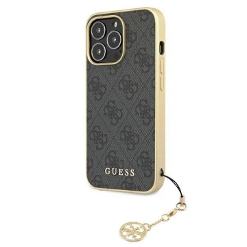 Etui Guess GUHCP13XGF4GGR pro Apple iPhone 13 Pro Max 6,7" szary/grey hardcase 4G Charms Collection