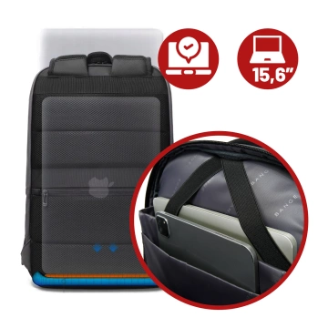 Vodotesný batoh Bange 26L na notebooky do 15,6" – priestranný a pohodlný, odolný a priedušný, do mesta aj na cesty, do práce a lietadla, unisex – sivý
