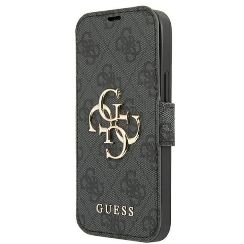 Etui Guess GUBKP13L4GMGGR für Apple iPhone 13 Pro / 13 6,1" Szary/Grey Book 4G Big Metal Logo