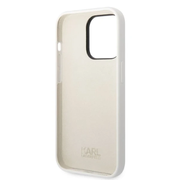Чохол Karl Lagerfeld KLHCP14XSNIKBCH для iPhone 14 Pro Max 6.7" Hardcase Silicone Ikonik білий/білий