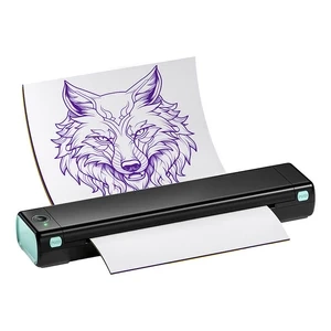 Tragbarer Etikettendrucker Phomemo Tattoo, Schwarz und Grün