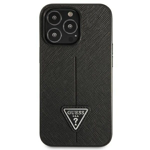 Etui Guess GUHCP13LPSATLK для Apple iPhone 13 Pro / 13 6,1" czarny/чорний жорсткий чохол SaffianoTriangle Logo