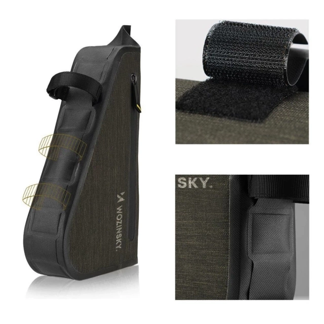 "Wozinsky bicycle frame bag 5 l gray (WBB15BK)"