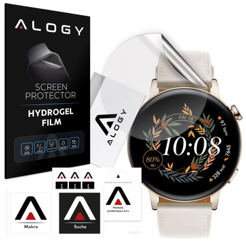 2x ochranná fólia Alogy Hydrogel na inteligentné hodinky pre Huawei Watch GT 3 Elegant 42 mm