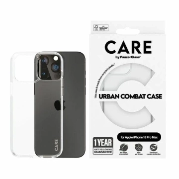 Etui do iPhone 15 Pro Max CARE by PanzerGlass Urban Combat Case Przezroczyste