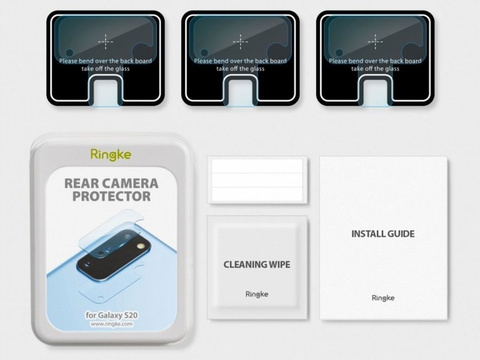 3x Ringke ID Glass pro objektiv fotoaparátu pro Samsung Galaxy S20