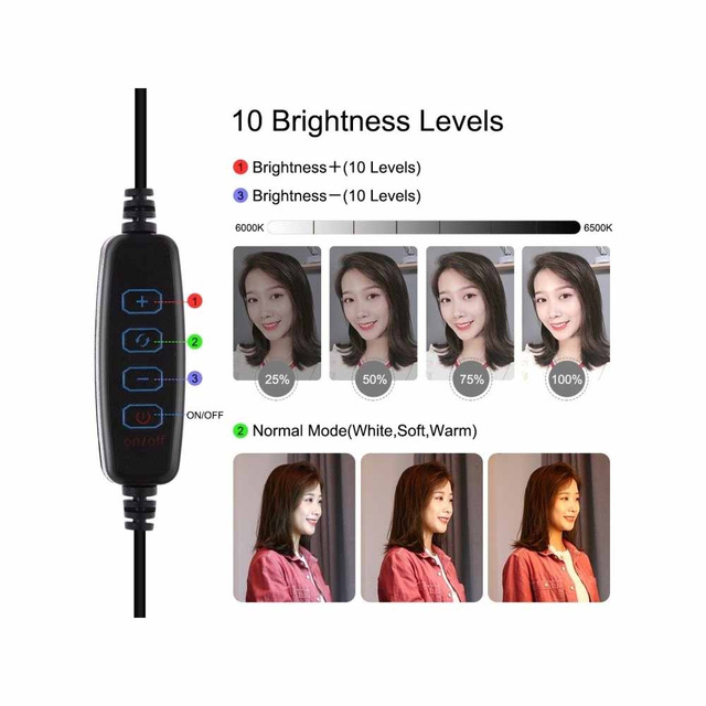 LED kruhové svietidlo s nastaviteľnou základňou Puluz PU391