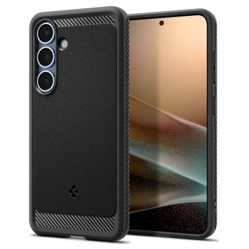Pouzdro Spigen Rugged Armor MagSafe pro Samsung Galaxy S25, matně černé