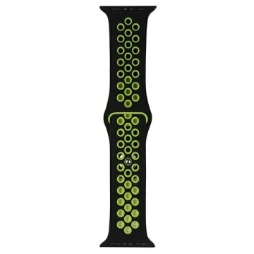 Силіконовий ремінець для смарт-годинника Beline Sport для Apple Watch 42/44/45/49mm black/lime black/lime