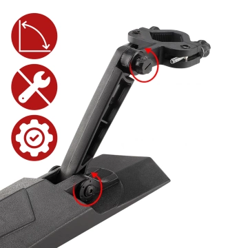 Platform bicycle pedals for MTB bicycles, aluminum 9/16" Black aluminum set [2 pcs.]