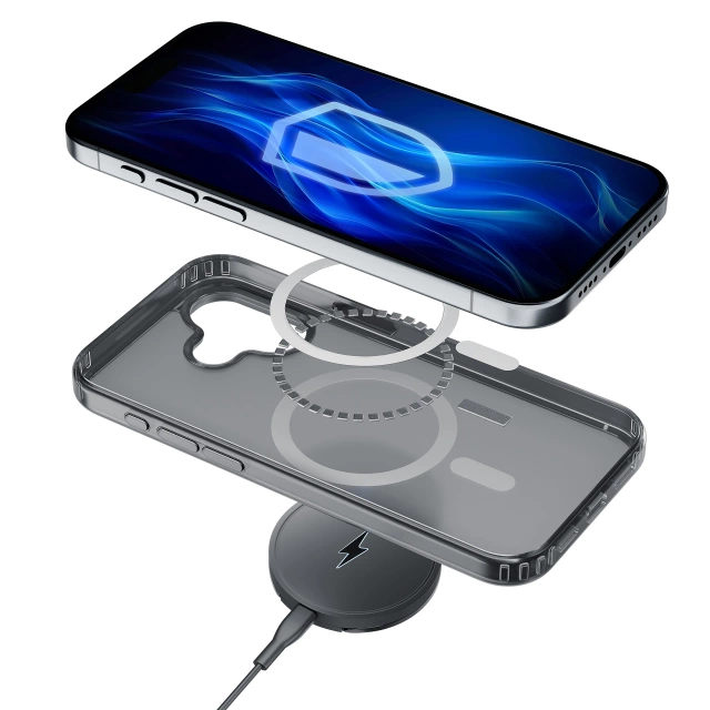 Ochranné puzdro pre Apple iPhone 16 Plus 3mk Frosty MagCase Black