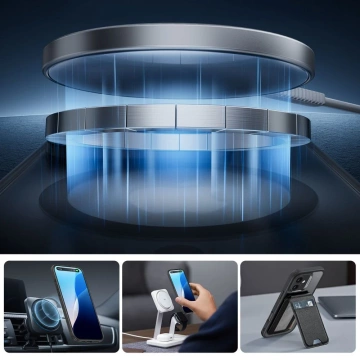 Etui ESR Classic Pro Set MagSafe iPhone 16 Czarny Frosted