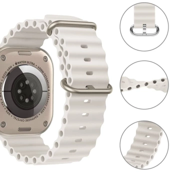 Řemínek na chytré hodinky IconBand Pro pro Apple Watch 4/5/6/7/8/SE/ULTRA (42/44/45/49 MM) BÉŽOVÁ