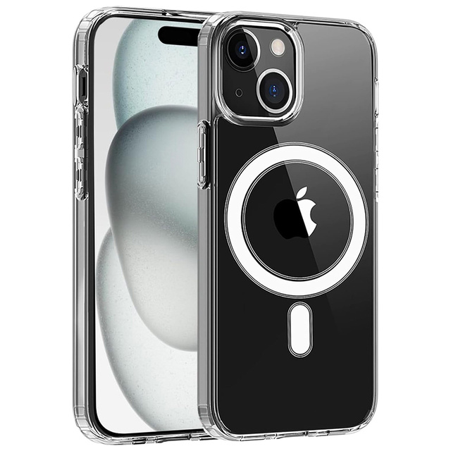 Case for iPhone 15 Plus MagSafe Hybrid Case Cover Shock Clear Alogy Transparent