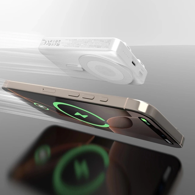 Powerbank Dudao K29 10000mAh 20W MagSafe Kable Podstawka Srebrny