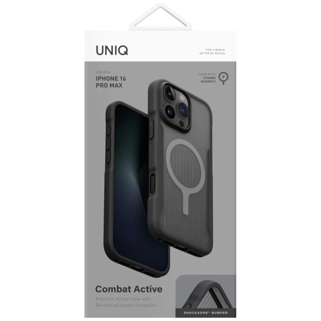 Etui do iPhone 16 Pro Max UNIQ Combat Active MagClick Czarne