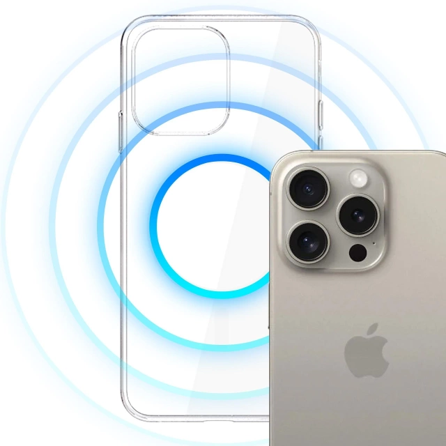 Protective case for Apple iPhone 15 Pro 3mk Clear MagCase