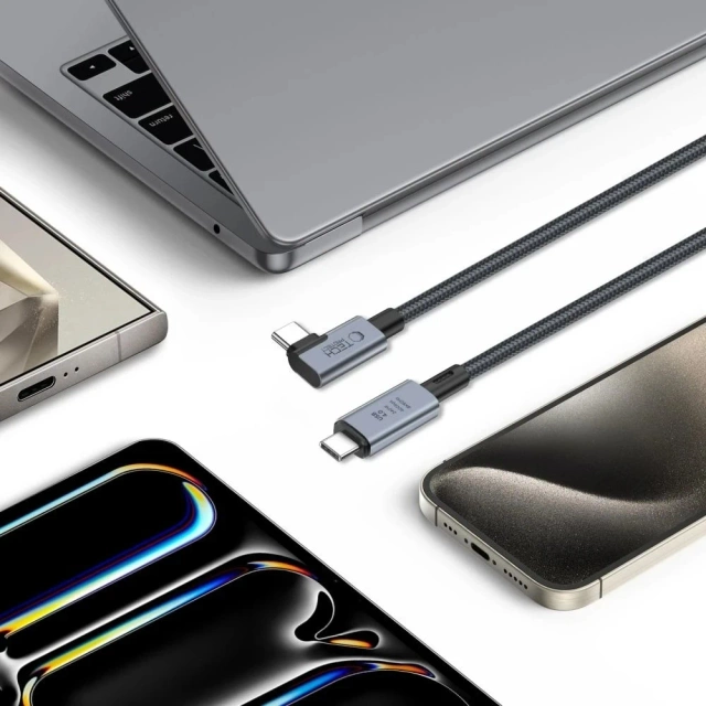 Кабель UltraBoost Max USB 4.0 8k 40 Гбіт/с Type-C PD240W 150 см сірий