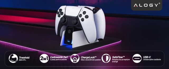 Duální dokovací stanice pro ovladač PlayStation 5 PS5 Pad White