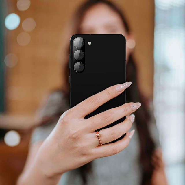 Glass for Samsung Galaxy S24 Plus camera lens 3D tempered full protection of the entire lens black glass