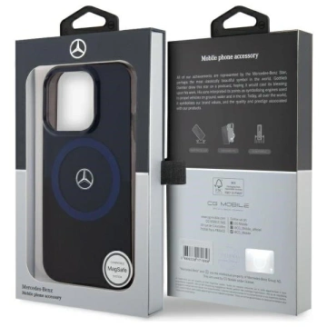 Mercedes Case for iPhone 16 Pro Max 6.9" Black Hardcase MB Double Layer BiColor MagSafe