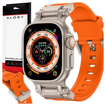Armband Alogy Luxury Metal TPU Band für Apple Watch 42/44/45/49mm Orange