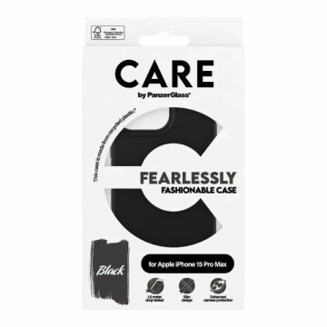 Чохол для iPhone 15 Pro Max CARE від PanzerGlass Fearlessly Fashionable Black
