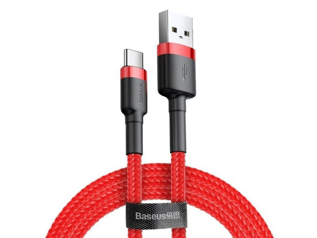 Baseus Cable Cafule USB-C Type C 2A 3m Red-black
