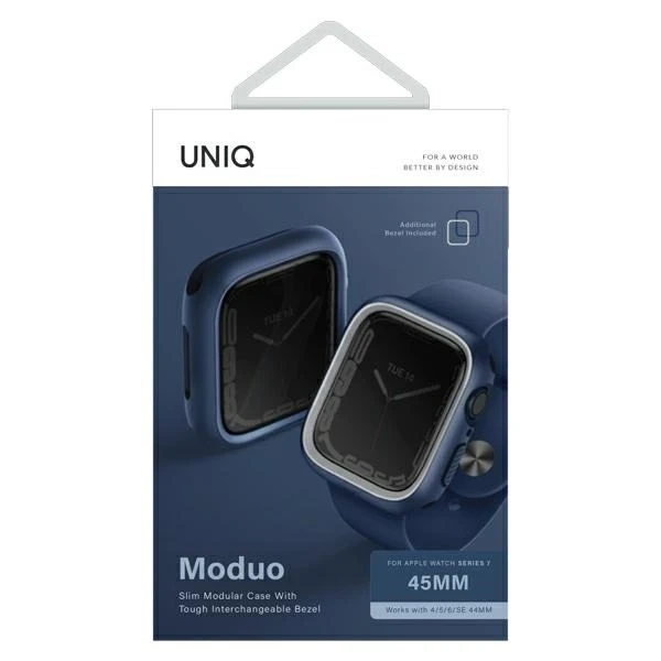 UNIQ Moduo protective case for Apple Watch Series 4/5/6/7/8/SE 44/45mm blue-gray/blue-grey